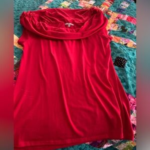 Charlotte Russi red knit top XL